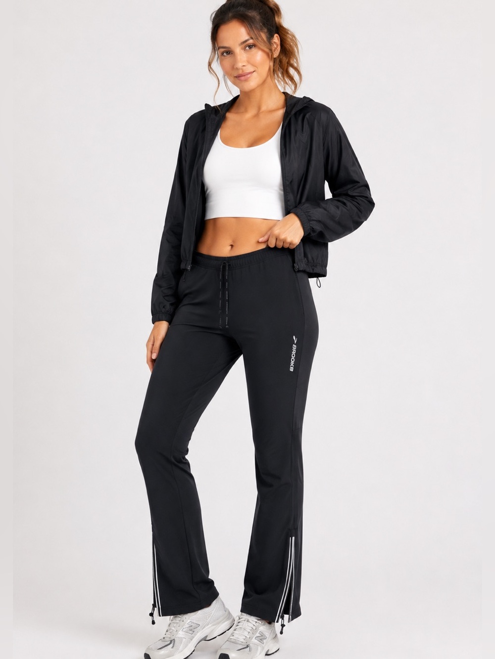 Brooks Black Women's Running Pants with Reflective Accents